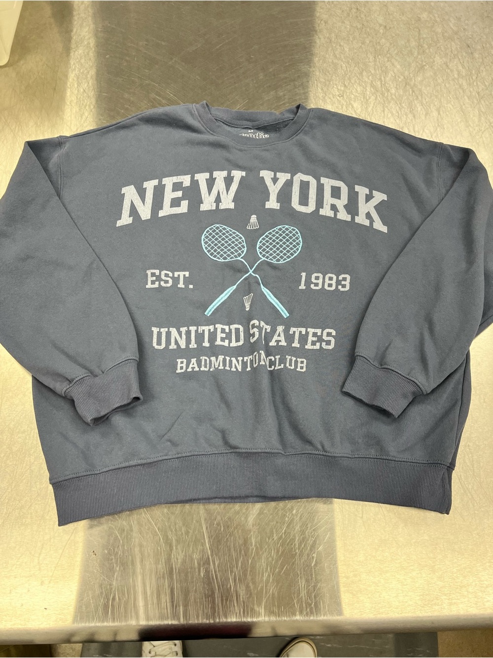 Goodie Two Sleeves NY United States Badminton Club Crewneck Sweater Unisex M